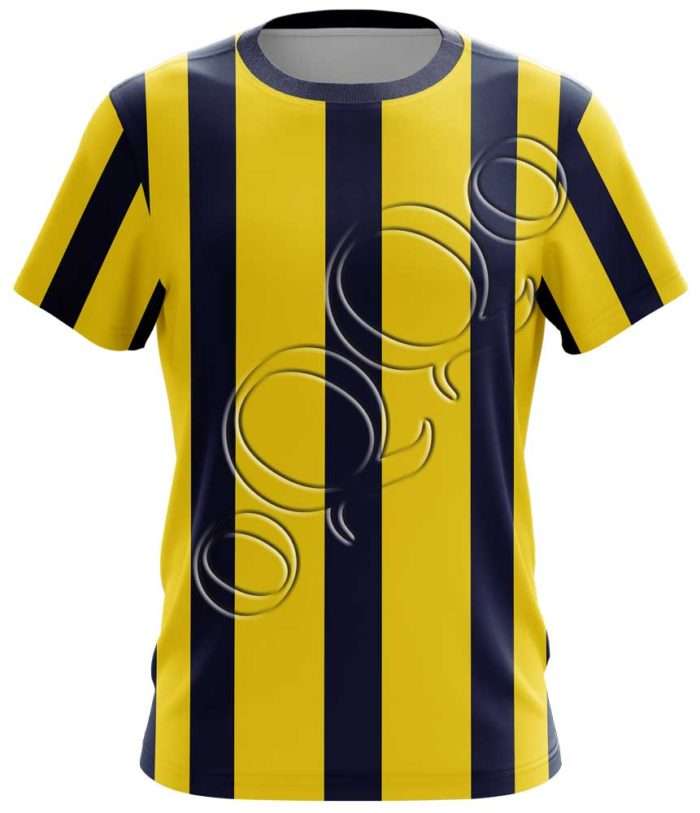 Çubuklu Forma Sarı Lacivert (6cm)
